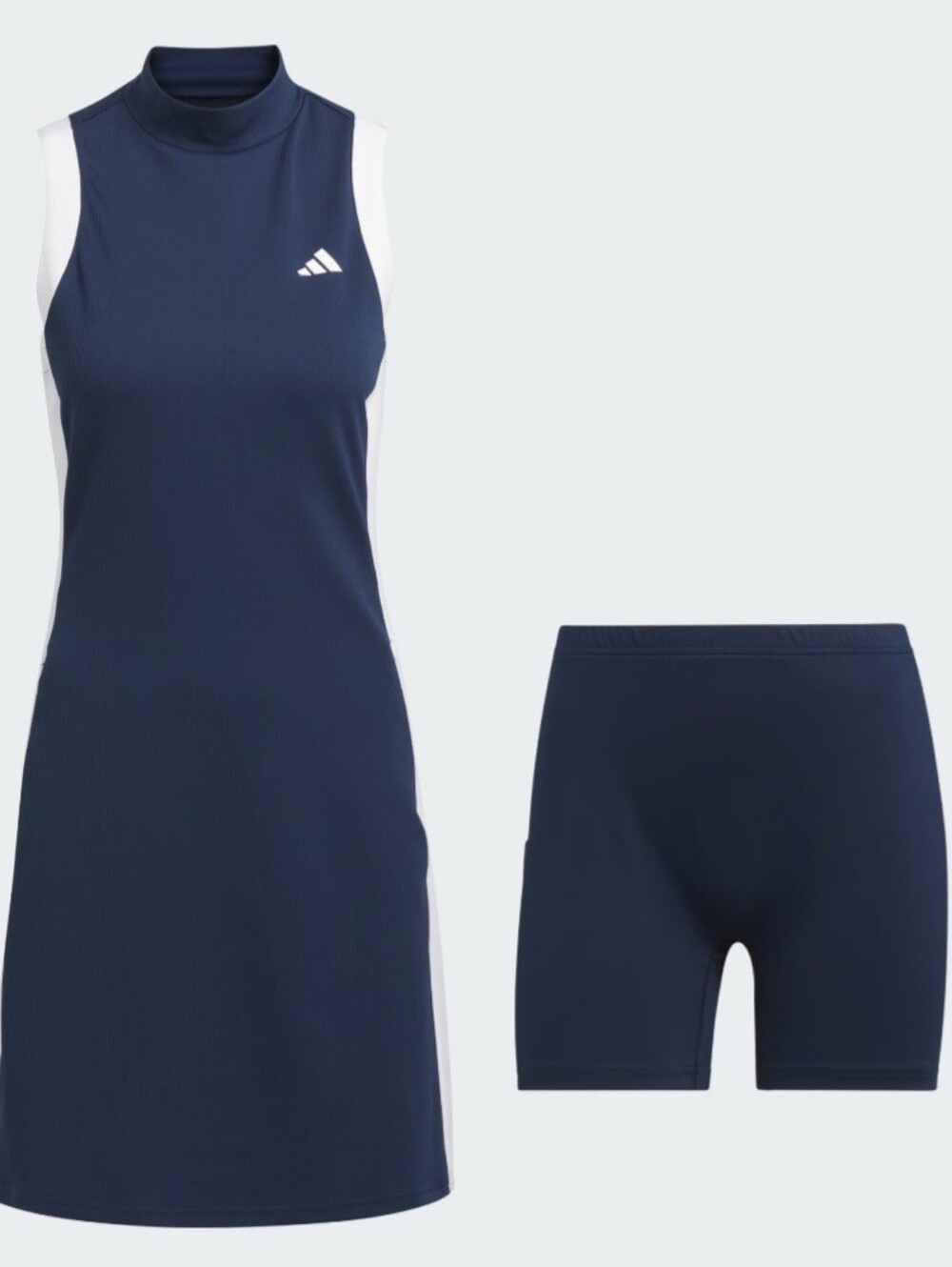 Adidas Golf Retro Y2K 90s Blue Ultimates 365 Rib Dress & Tights Sz L Women NWT